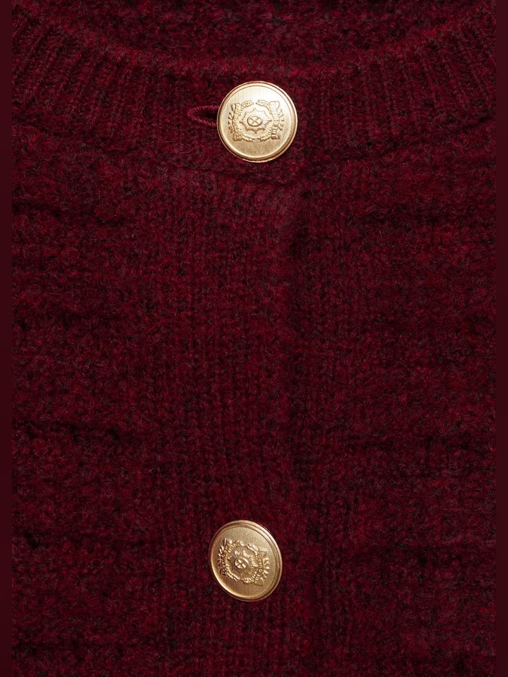 Mango Burgundy Knit cardigan NWT - Picture 7 of 8